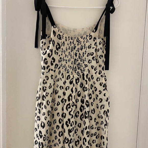 Reformation Leopard Print Mini Dress - Black and Cream - Picture 6 of 7